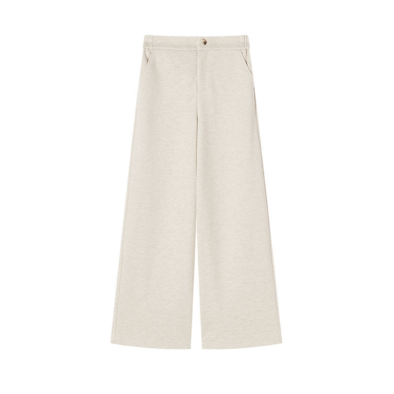 XIANGYING Casual Pants Women's Apricot Moderate Wide Leg Pants