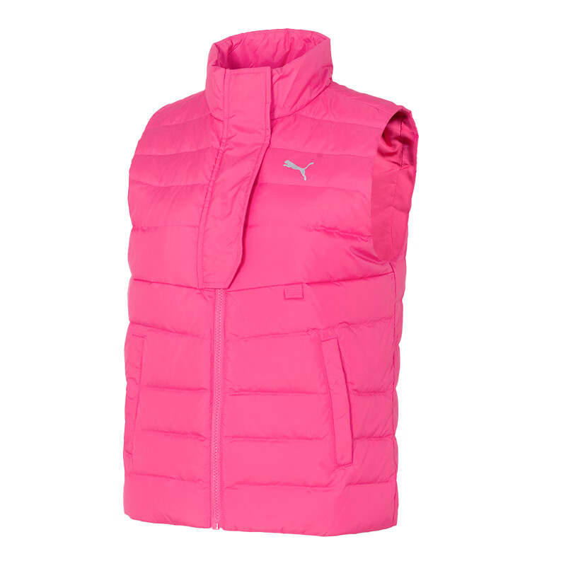 PUMA Down Vests Women's Pink Stand Collar Moderate Other