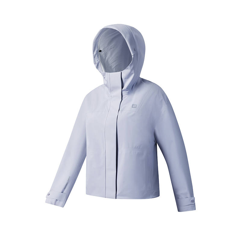 FILA Waterproof And Windproof Windbreaker Jacket Women's Gray Smoke Blue