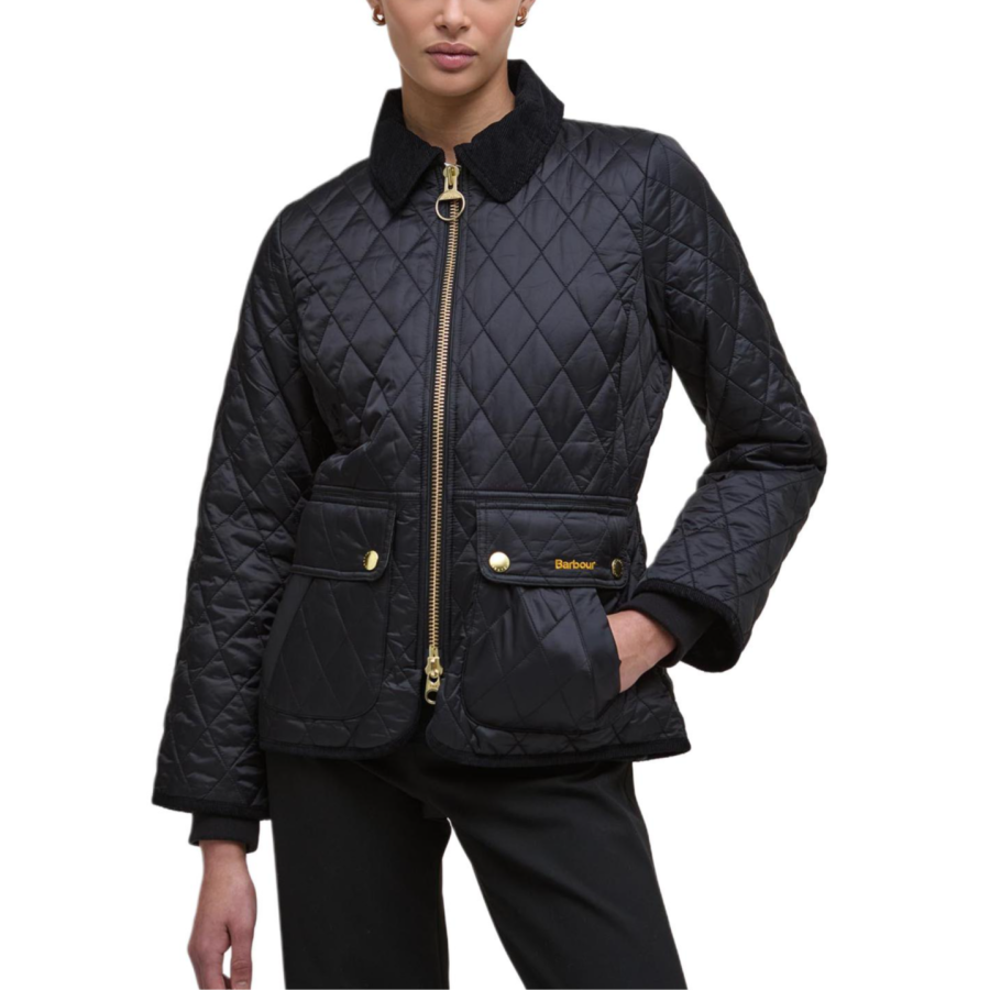 BARBOUR Puffer Jackets Women's Black Lapel Moderate Other