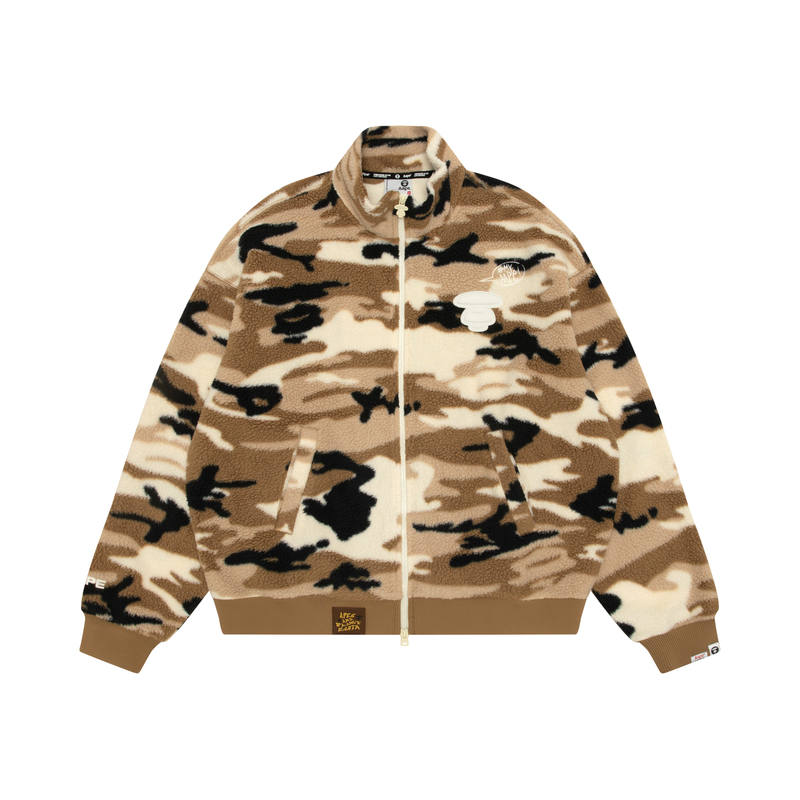 Aape Jackets Men's Brown BGZ Stand Collar Moderate Other