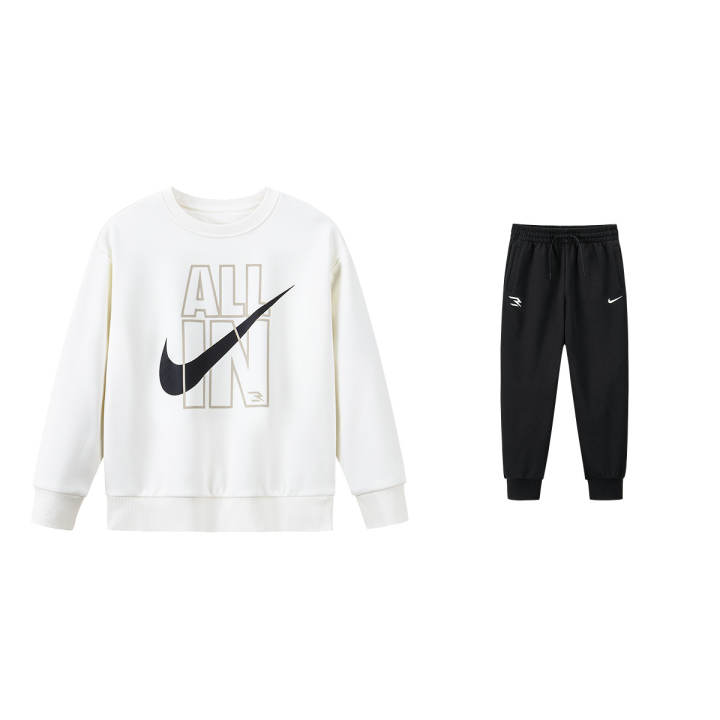 Nike Nike Casual Sportswear Fleece Lined Thermal Fashion Versatile 2 Piece Set Kids'