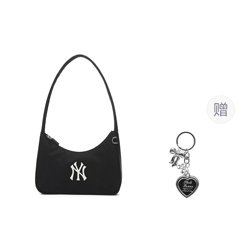 MLB New York Yankees Nylon Shoulder Bag Women's Black