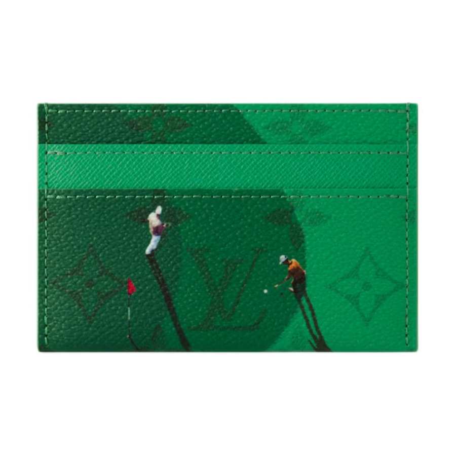 LOUIS VUITTON LOUIS VUITTON Golf Double Card Case Green