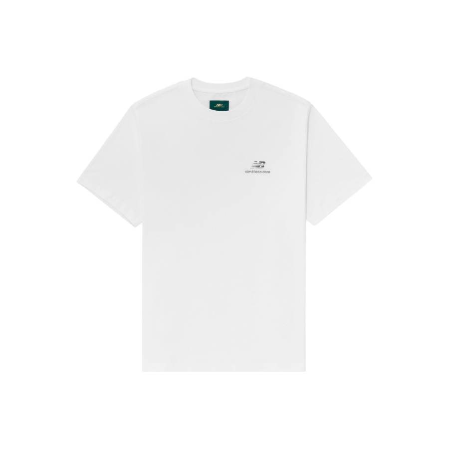 New Balance New Balance New Balance X Aimé Leon Dore T Shirts Men's White Crew Neck Moderate Straight Fit