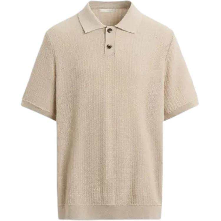 ZARA Polo Shirts Men's Lime Gray Polo Collar Moderate