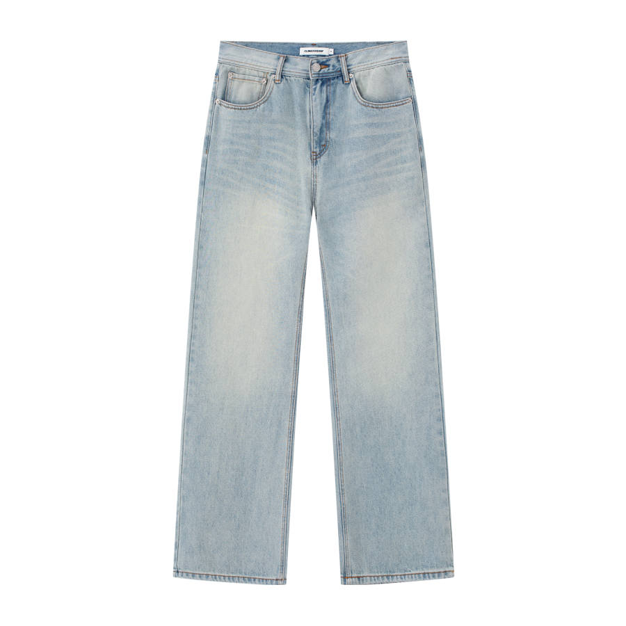 CLIMAX VISION Jeans Men's Ice Blue Moderate Straight Fit Pants