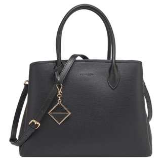 YEARCON Cow Leather Handbag Large Women's Black