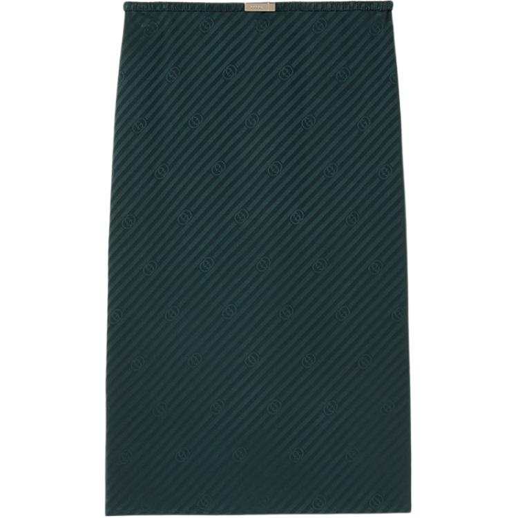 GUCCI Gucci Interlocking G silk jacquard skirt