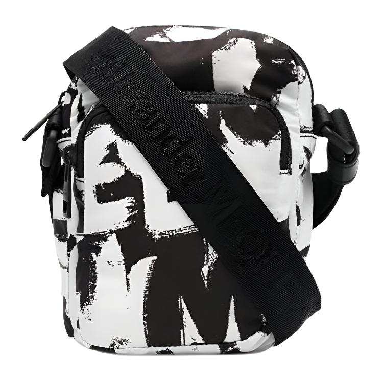 Alexander McQueen Polyester Crossbody Bags Men's Black/White