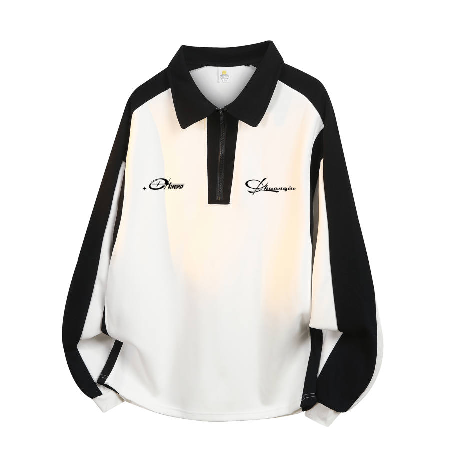 HUANQIU Sweatshirts Unisex Lapel Moderate Regular