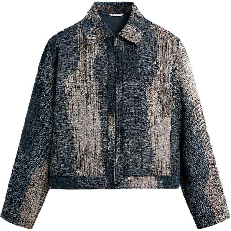 ZARA ZARA Jackets Men's Blue/Indigo Lapel Moderate Other