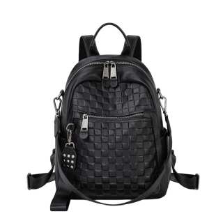 Millies MILLIE'S Cow Leather Backpack Women's Black/Ecru