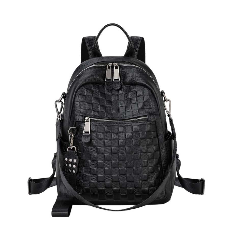 Millies MILLIE'S Cow Leather Backpack Women's Black/Ecru