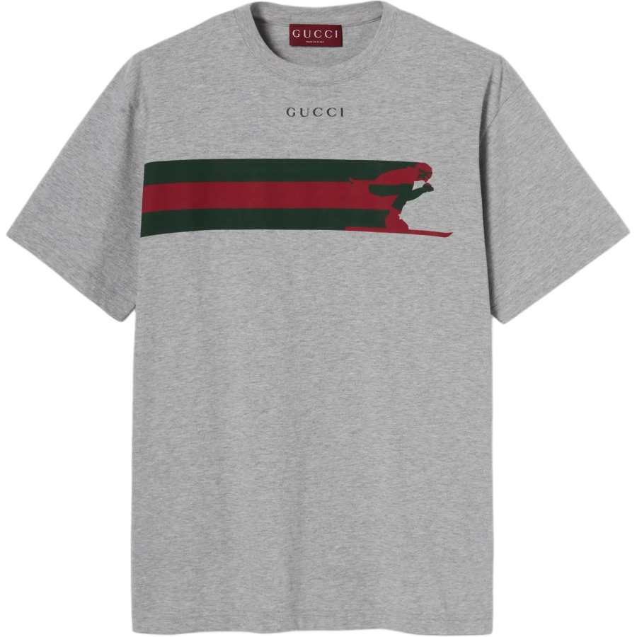 Gucci stripe graphic-print T-shirt