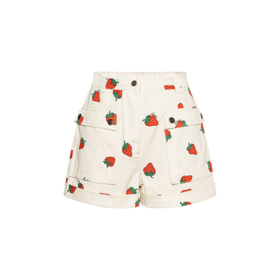 GUCCI Denim Shorts Women's Ivory Moderate Other