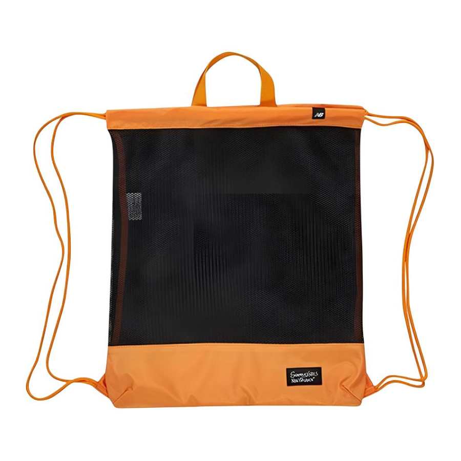New Balance New Balance Polyester Handbag, Shoulder Bag, Crossbody Bag Regular Unisex Black/Orange