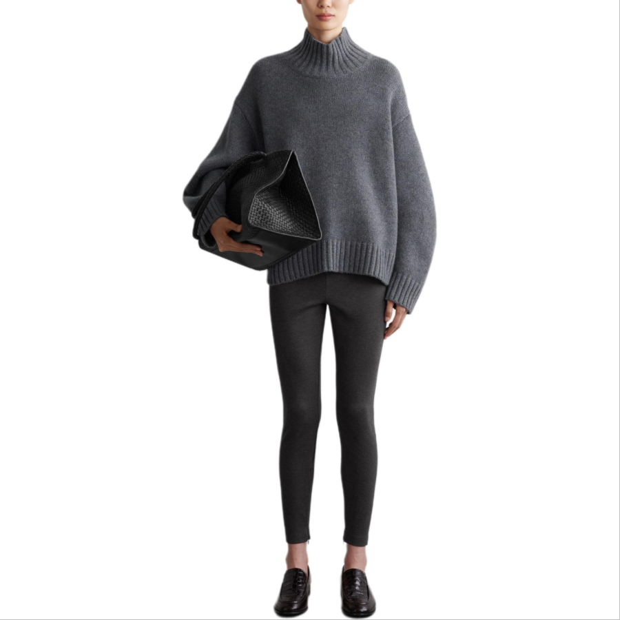 COS Casual Pants Women's Dark Gray Moderate Slim Fit Pants