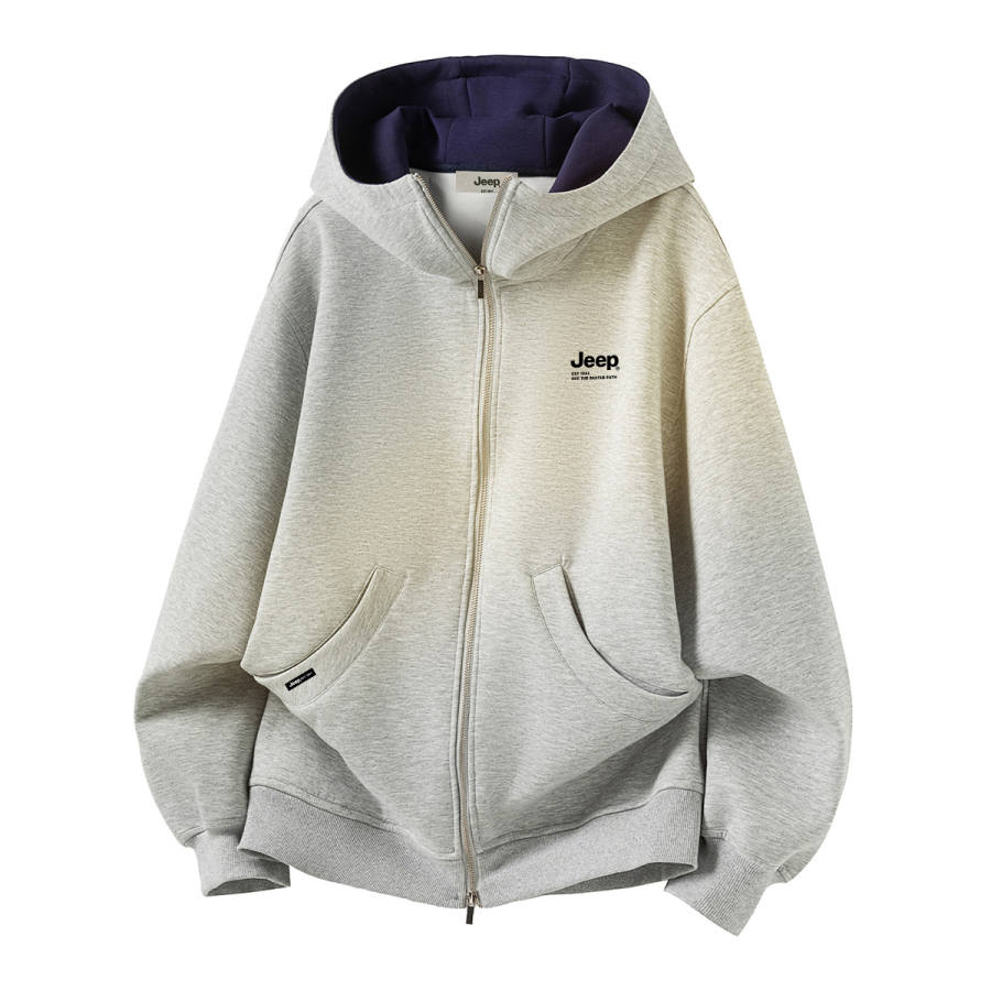 Jeep Sweatshirts Unisex Hooded Moderate Cardigan