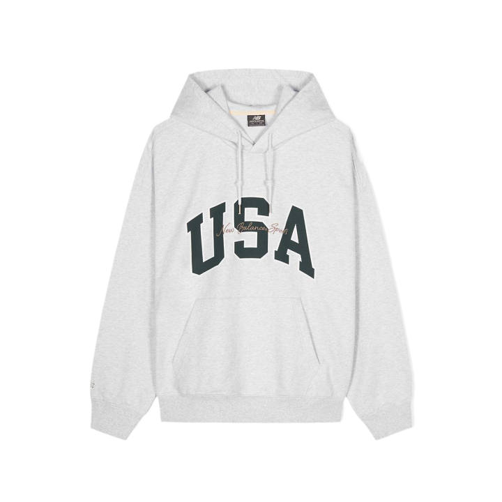 New Balance New Balance Sweatshirts Unisex Light Gray Hooded Moderate