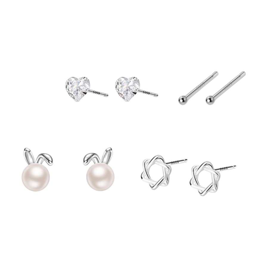 NAME.S 999 Fine Silver Stud Earrings Women's