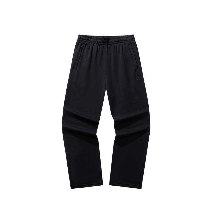 ANTA Anta Knitted Fabric Sports Pants Men's Basic Black