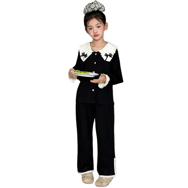 Lanza Loungewear Set Spring Fall Black Teenagers