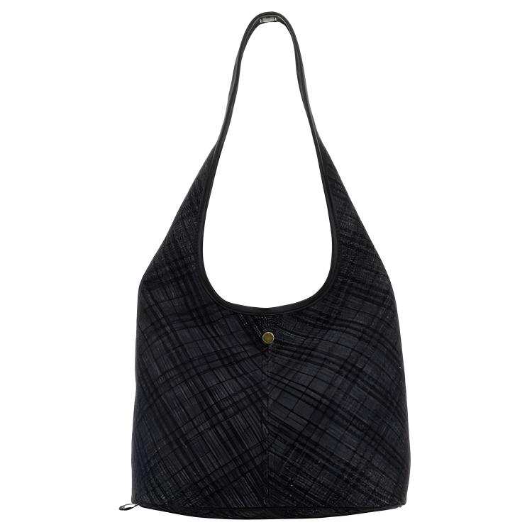Burberry Cotton Shoulder Bag Women's Black