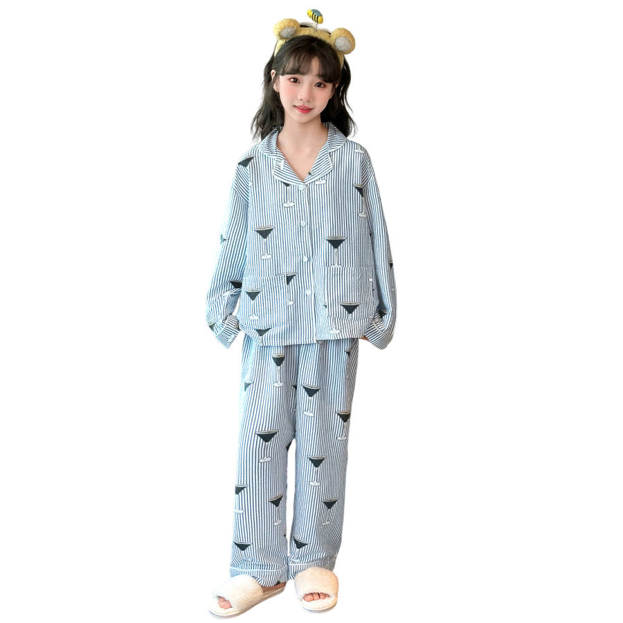 Lanza Lanza Loungewear Set Spring Fall Light Blue Teenagers