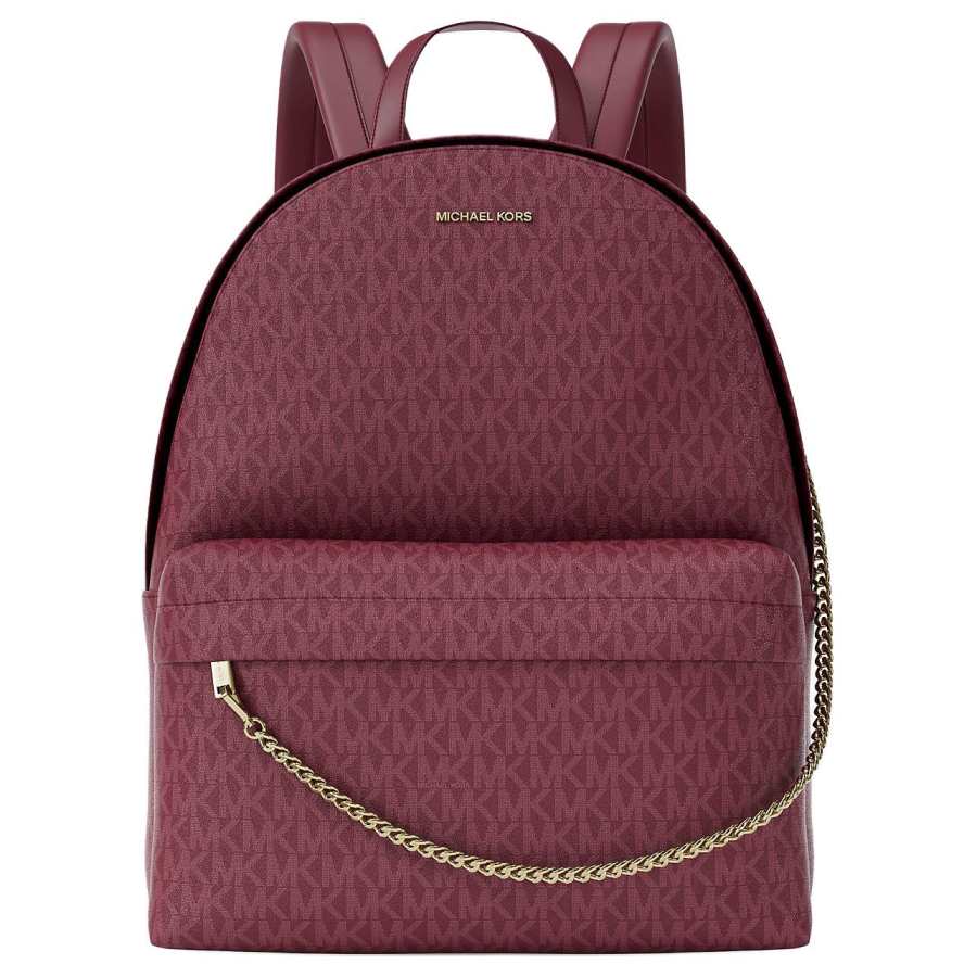 MICHAEL KORS Slater Coated Canvas Backpack Large Women's Cherry