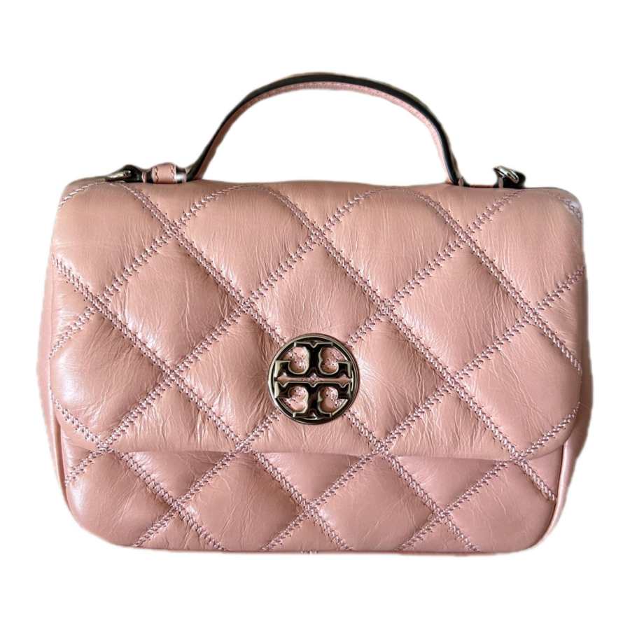 TORY BURCH Lambskin Handbag Mini Women's Pink