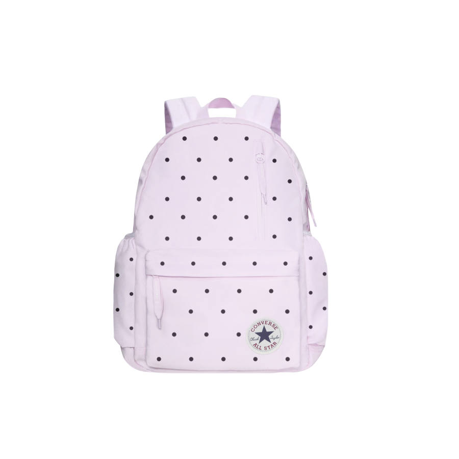 Converse Converse Polyester Backpack Medium Unisex Pink Polka Dot/Black And White Polka Dot