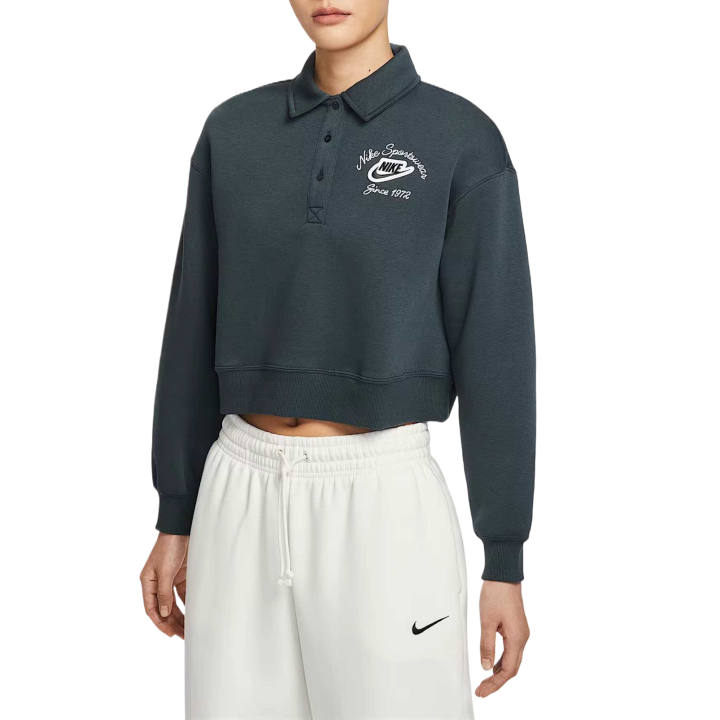 Nike Nike Sweatshirts Women's Seaweed Polo Collar Moderate Regular