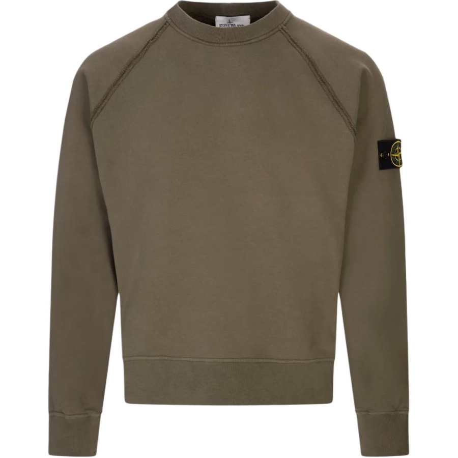 STONE ISLAND Stone Island raglan-sleeve patch-logo sweatshirt