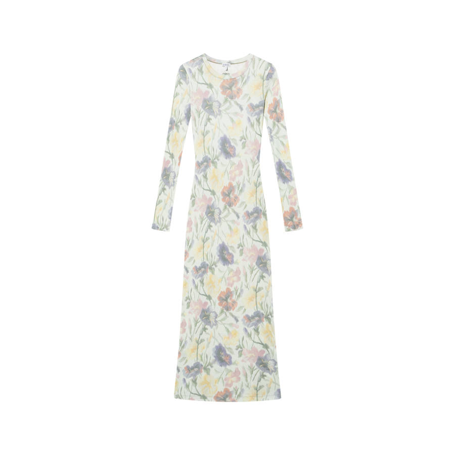 Loewe Morning Glory Floral Printed Slim Fit Dress