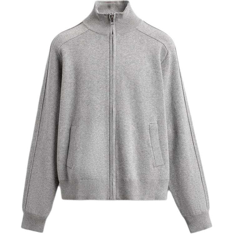 ZARA Jackets Men's Zebra Print Gray Stand Collar Moderate Other