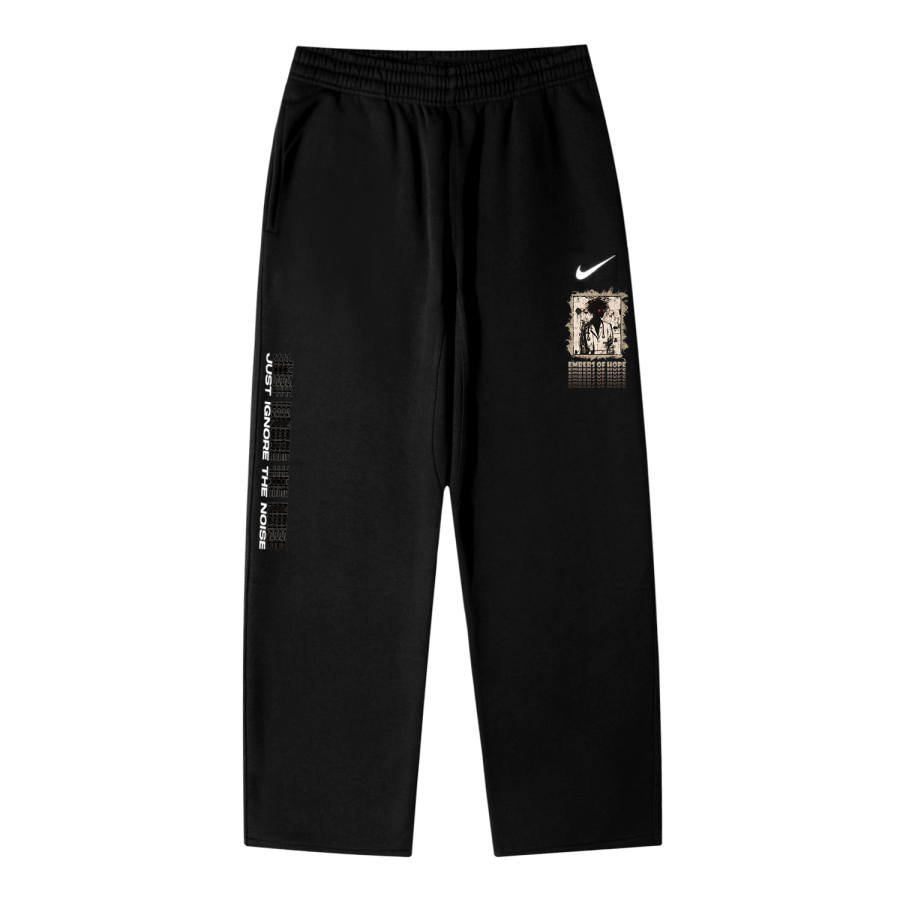 Nike Nike Fleece Lined Faux Linen Doctor's Personality AS OH Pant Swoosh NF Logo Breathable Casual Knitted Sweatpants Unisex