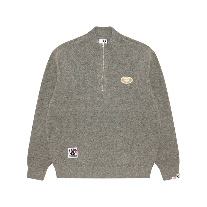 Aape Aape Aapeunvs moonface half-zip knit sweater