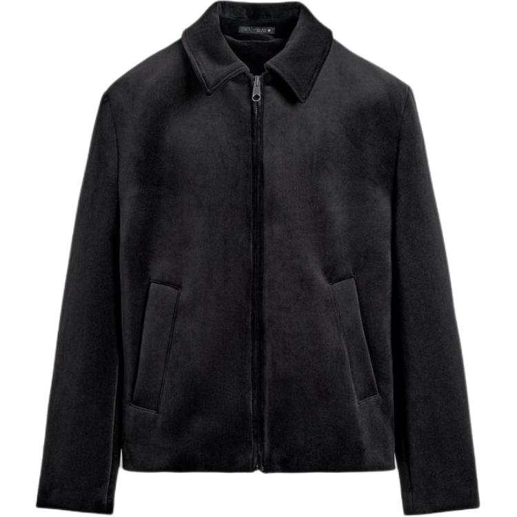 ZARA ZARA Jackets Men's Black Lapel Moderate Other