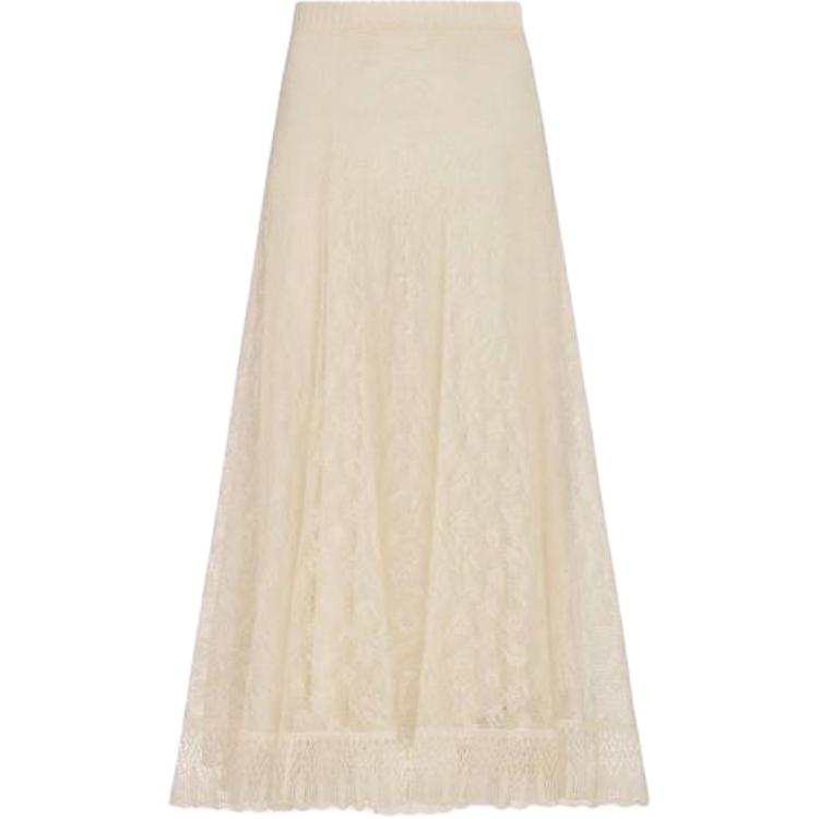 DIOR Casual Long Skirts Women's Beige Moderate Mid Length Other