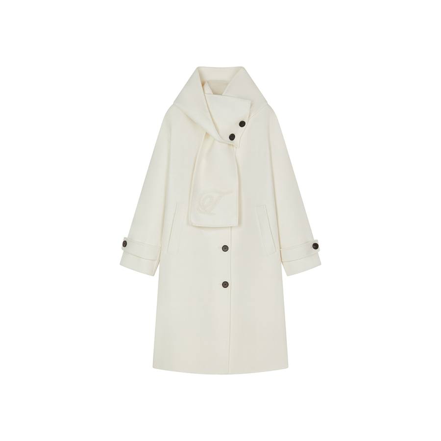 Teenie Weenie Coats Women's Vintage White Stand Collar Moderate