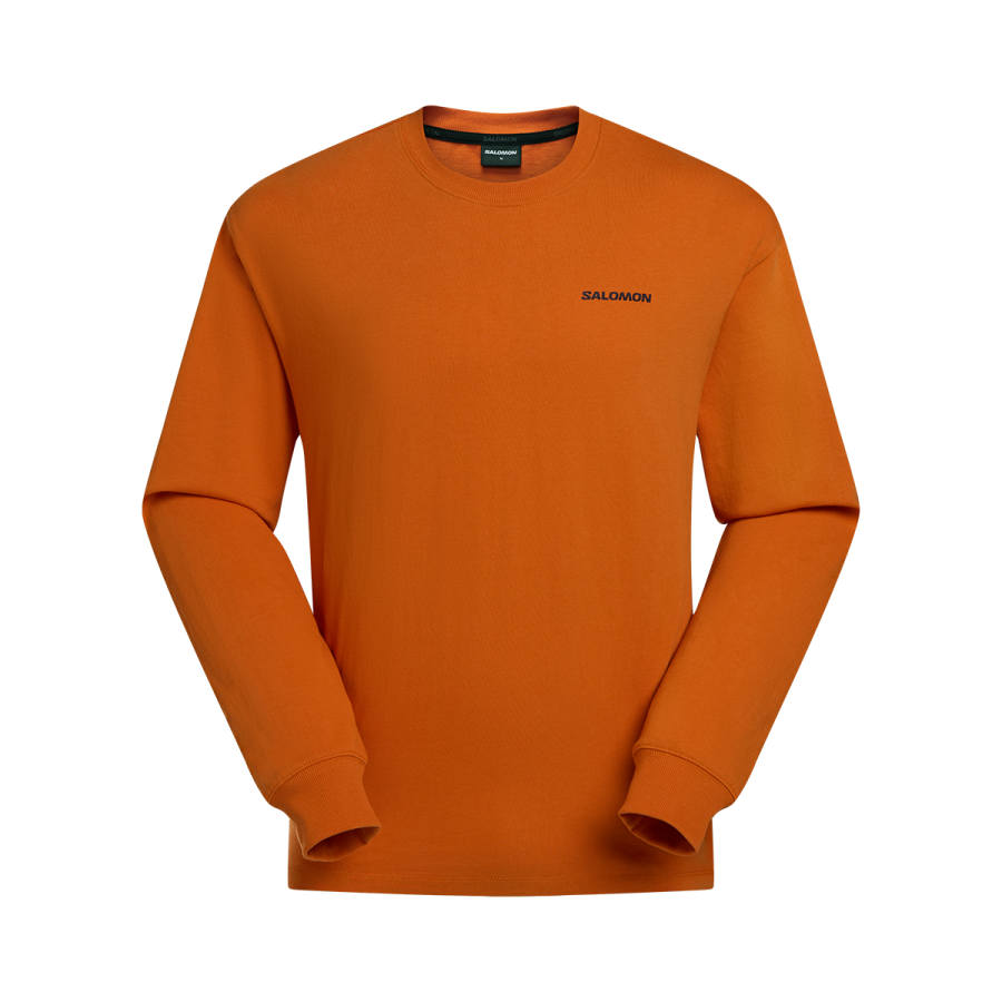 SALOMON Sweatshirts Unisex Golden Apricot Crew Neck Moderate
