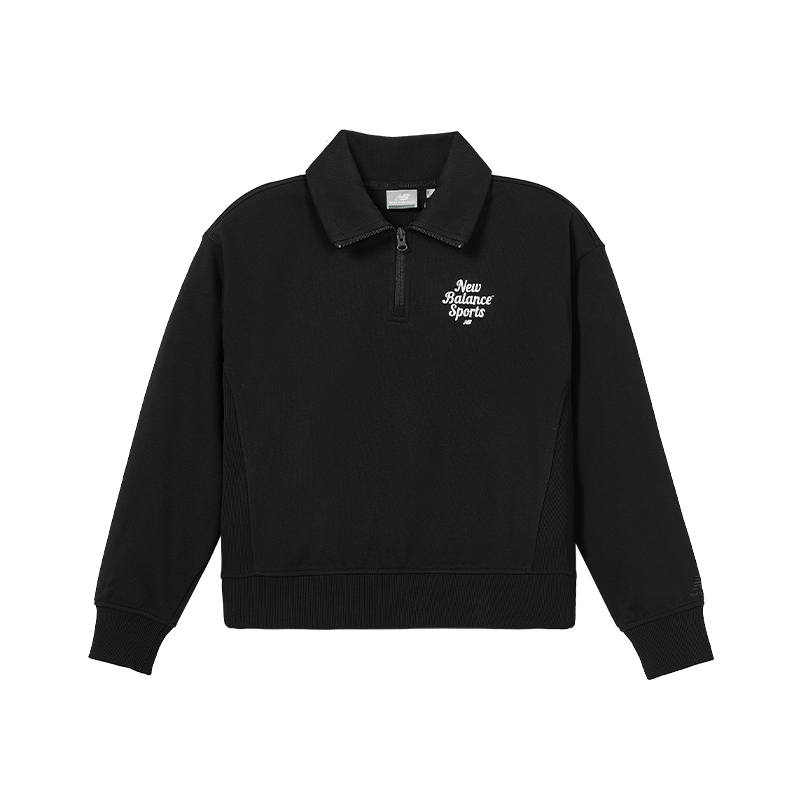 New Balance New Balance Sweatshirts Women's 5CD38292 BK Lapel Moderate