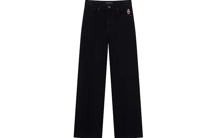 Teenie Weenie Jeans Women's Black Moderate Straight Fit Pants