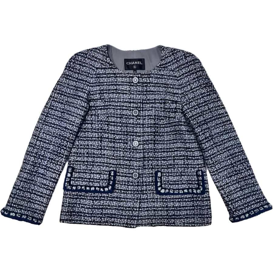 CHANEL 19P Jackets & Coats Women's Gray Black