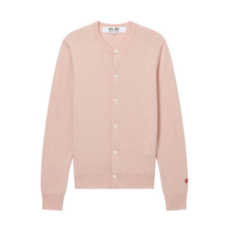 CDG Play Knitwear Unisex Pink Crew Neck Moderate