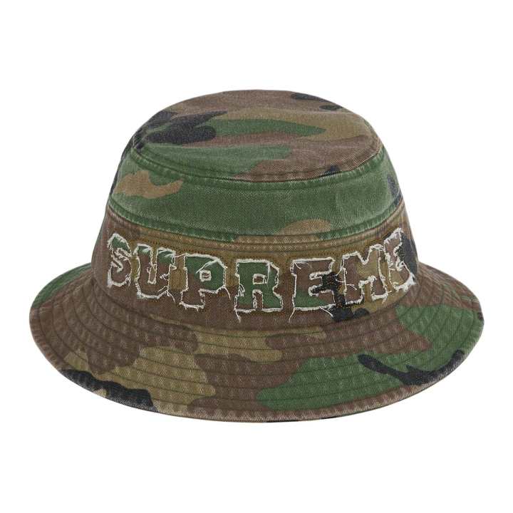 Supreme Supreme 100% Cotton Twill Bucket Hats Unisex Ecru/Black/Pink/Blue/Camouflage