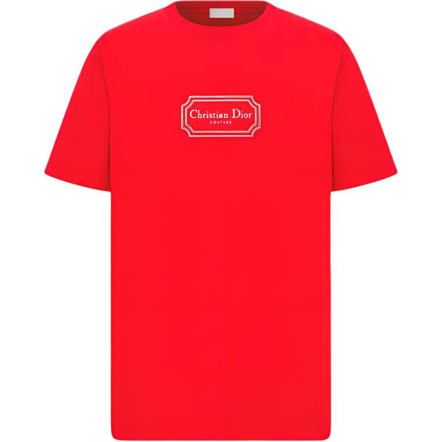 DIOR DIOR T Shirts Men's Red Crew Neck Moderate