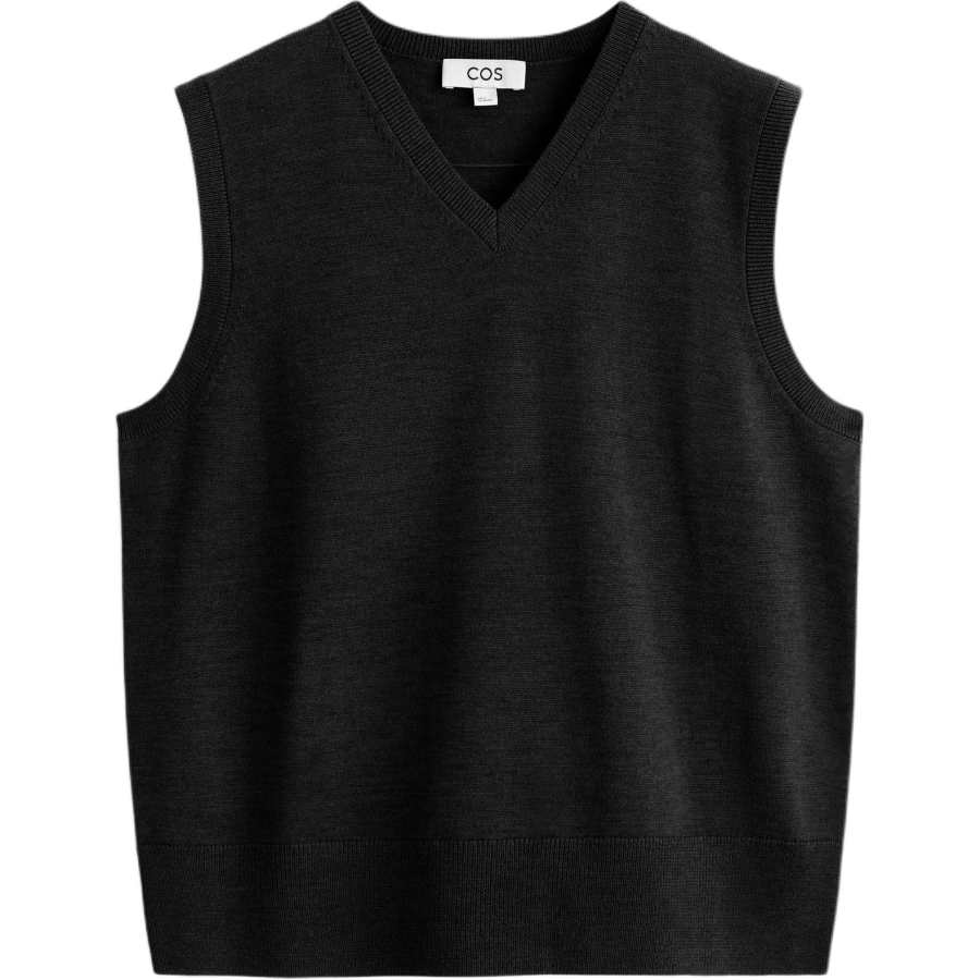 COS Tank Tops Women's Black V Neck Moderate Other