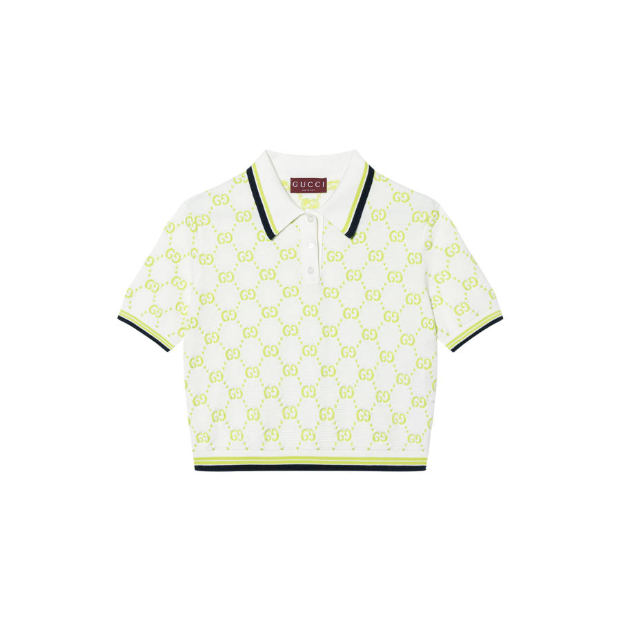 GUCCI FW24 Polo Shirt Women's Lemon Green